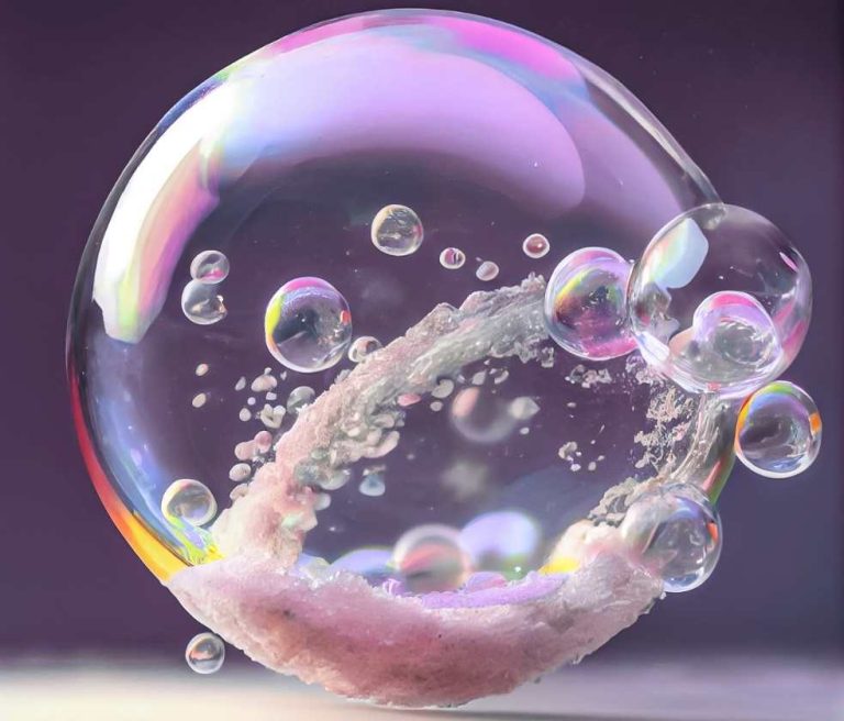 Une bulle de savon pour exprimer la légèreté