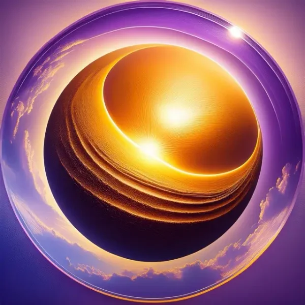 image faite par IA représentant le soleil qui se lève sur le désert